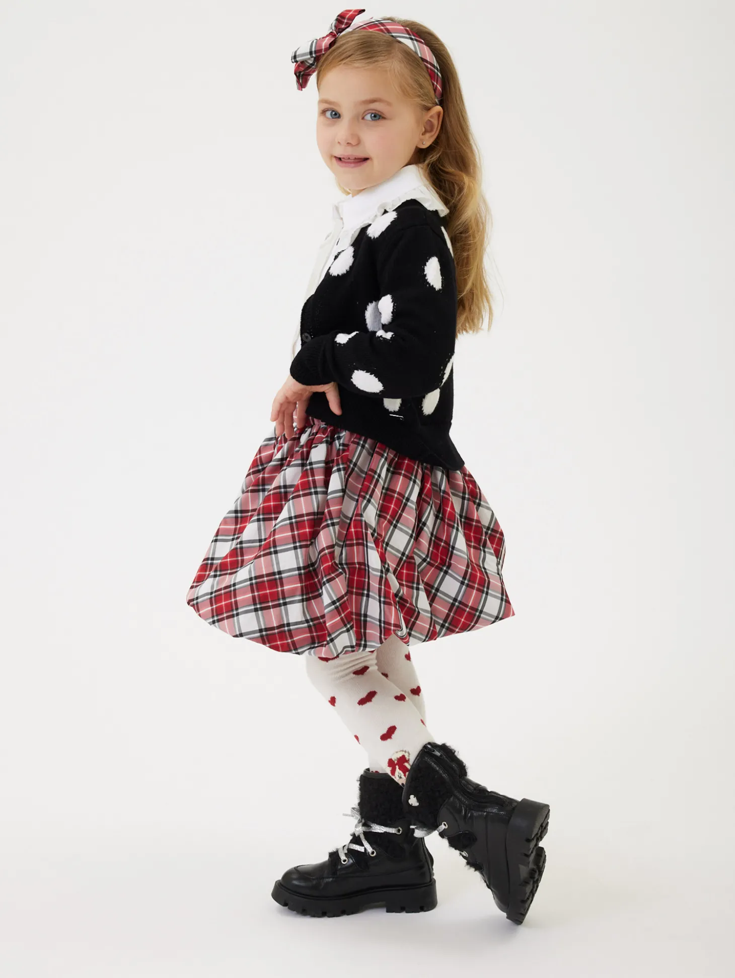 Gonna taffet&agrave; tartan