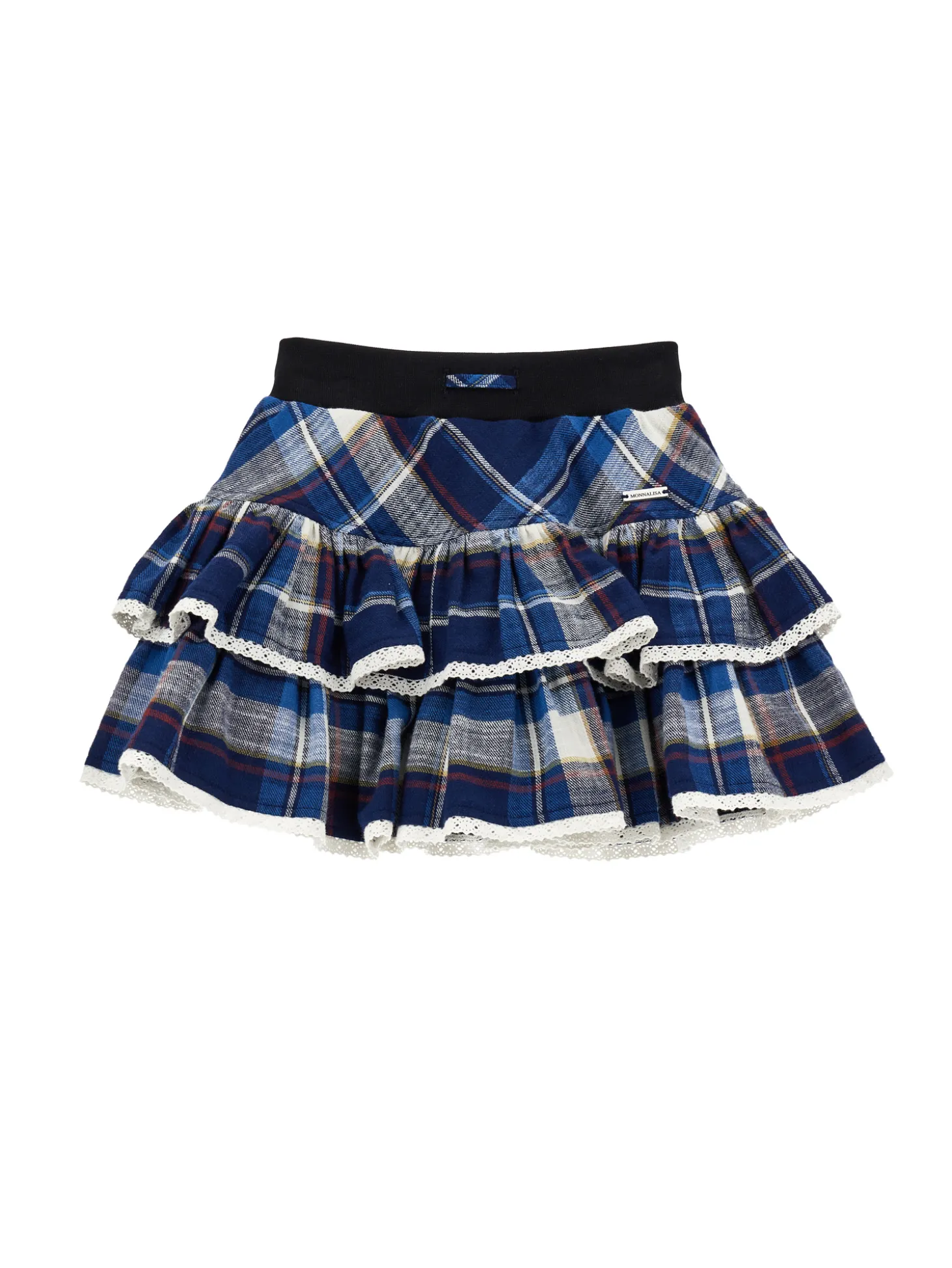 Gonna tartan con balze