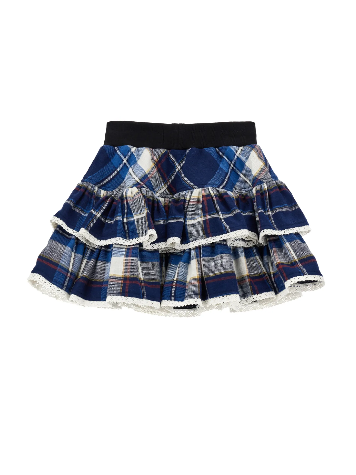Gonna tartan con balze