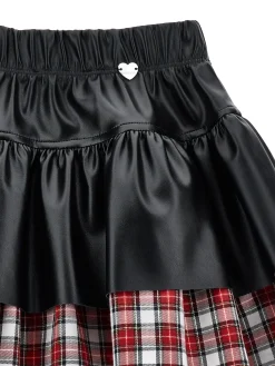 Gonna tessuto spalmato tartan