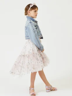 Gonna tulle stampa magnolia