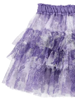 Gonna tulle stampato