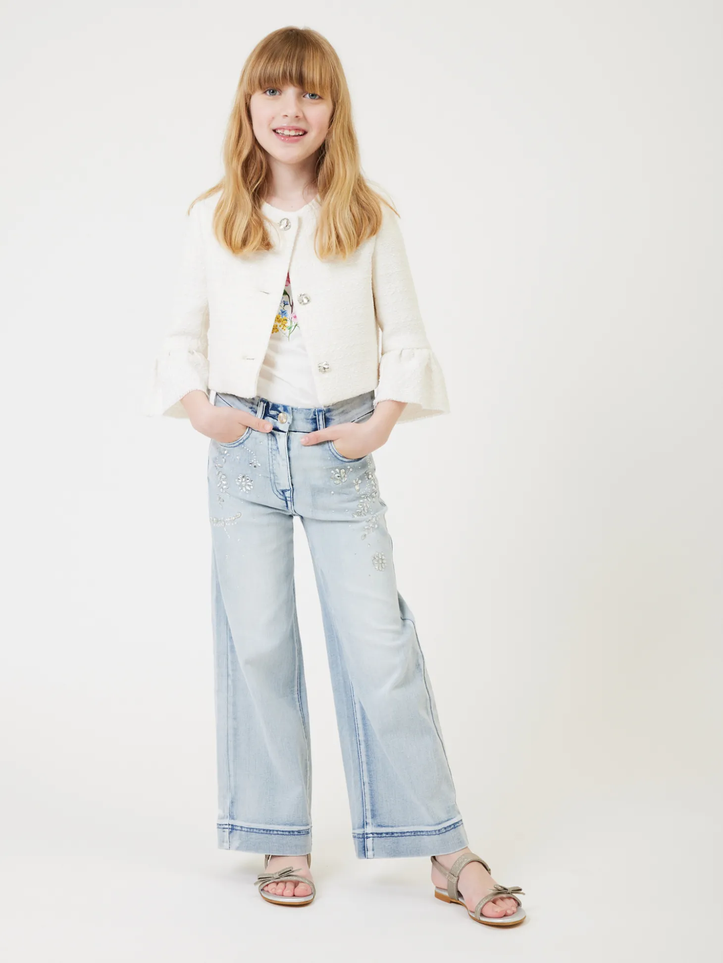 Jeans cinquetasche gioiello