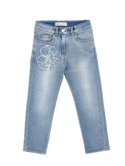 Jeans cinquetasche ricamato