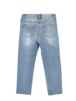 Jeans cinquetasche ricamato