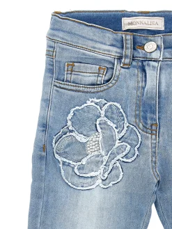 Jeans cinquetasche ricamato