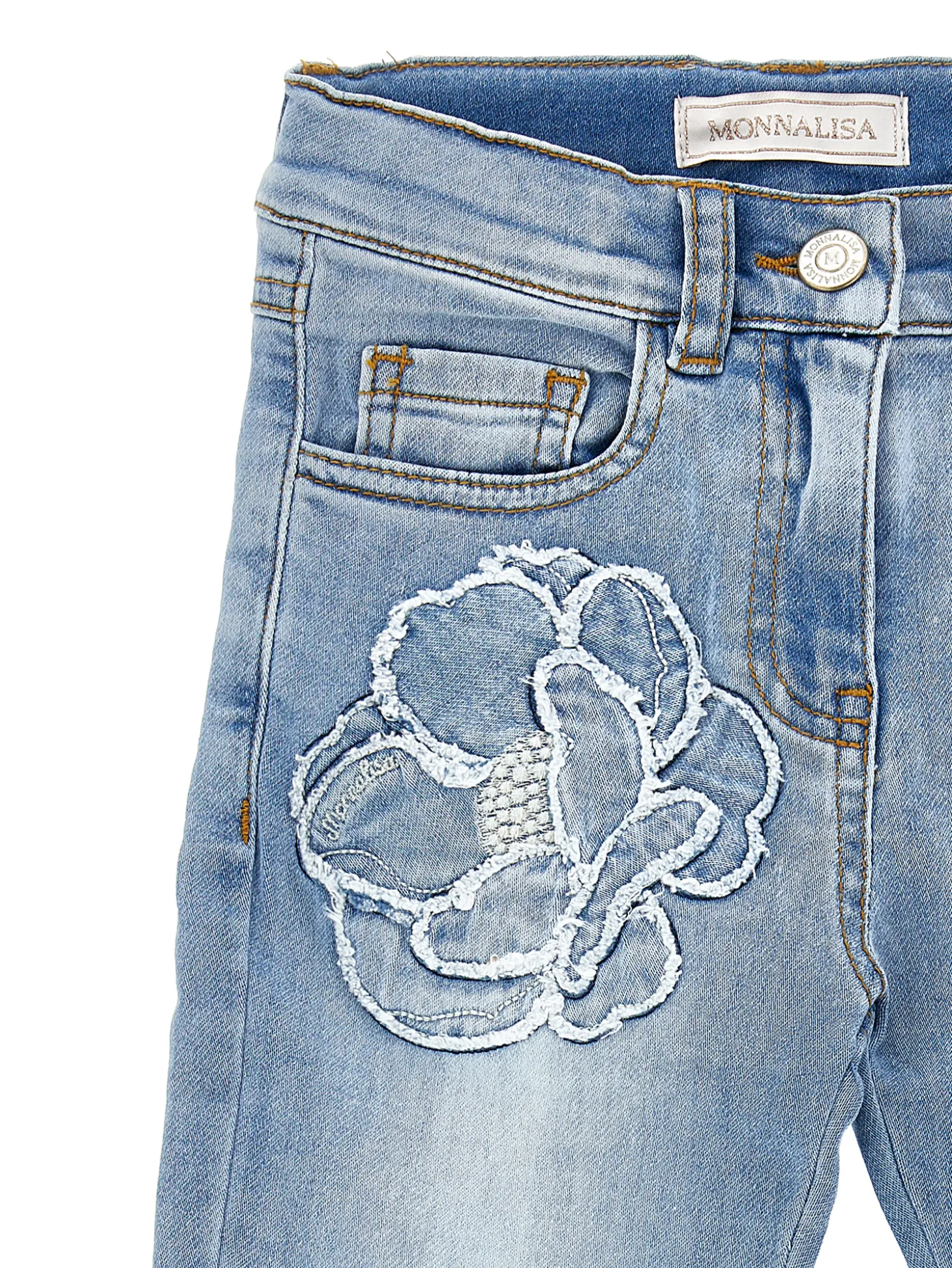 Jeans cinquetasche ricamato