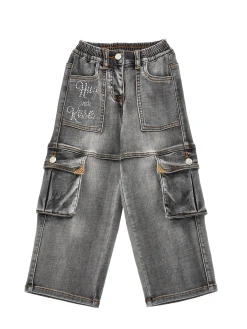 Jeans denim cargo