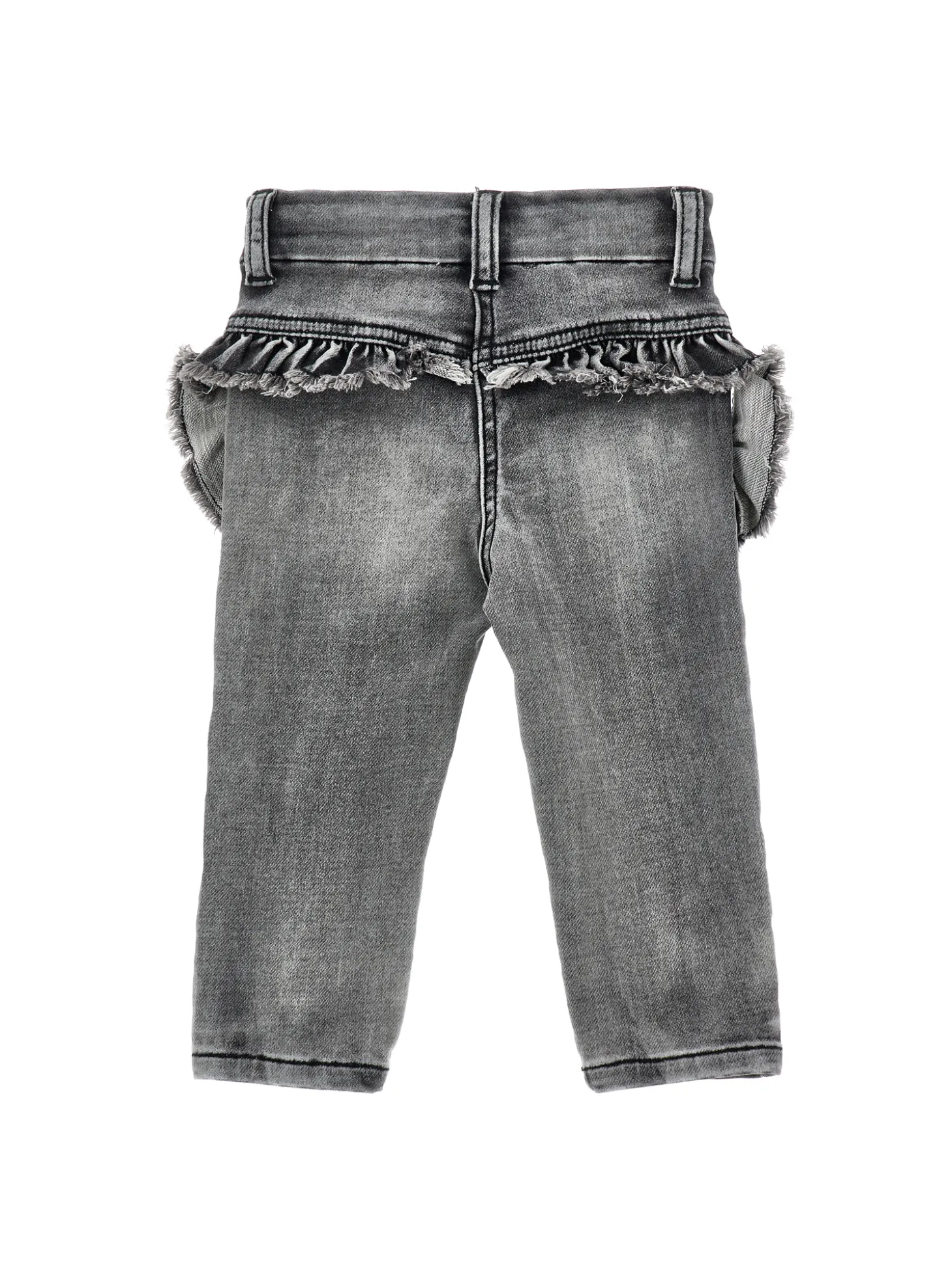Jeans denim cargo con galette
