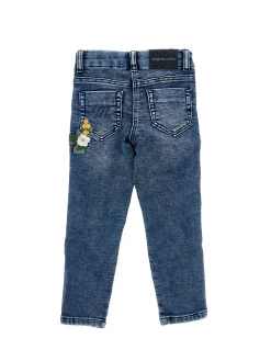 Jeans denim ricamati
