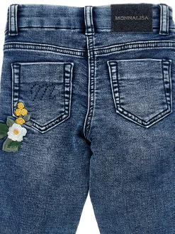 Jeans denim ricamati
