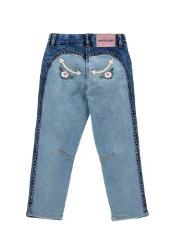 Jeans felpa ricamati