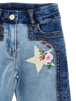 Jeans felpa ricamati