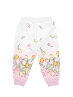 Jogger cotone stampa tulipani