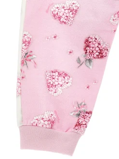 Jogger felpa floreale