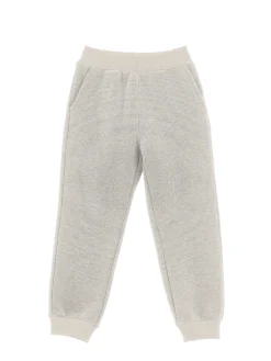 Jogger felpa glitter con fiocco