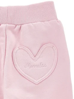 Jogger in felpa con tasca a cuore