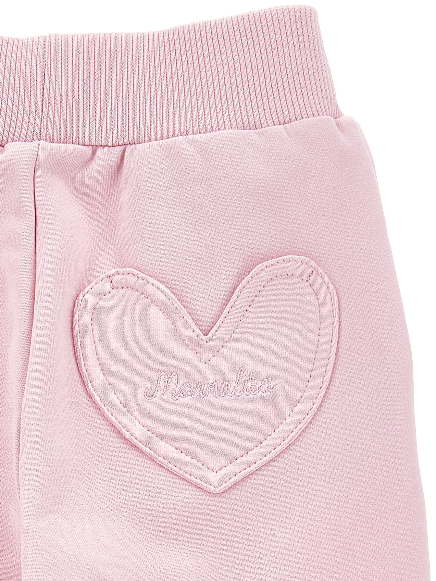 Jogger in felpa con tasca a cuore