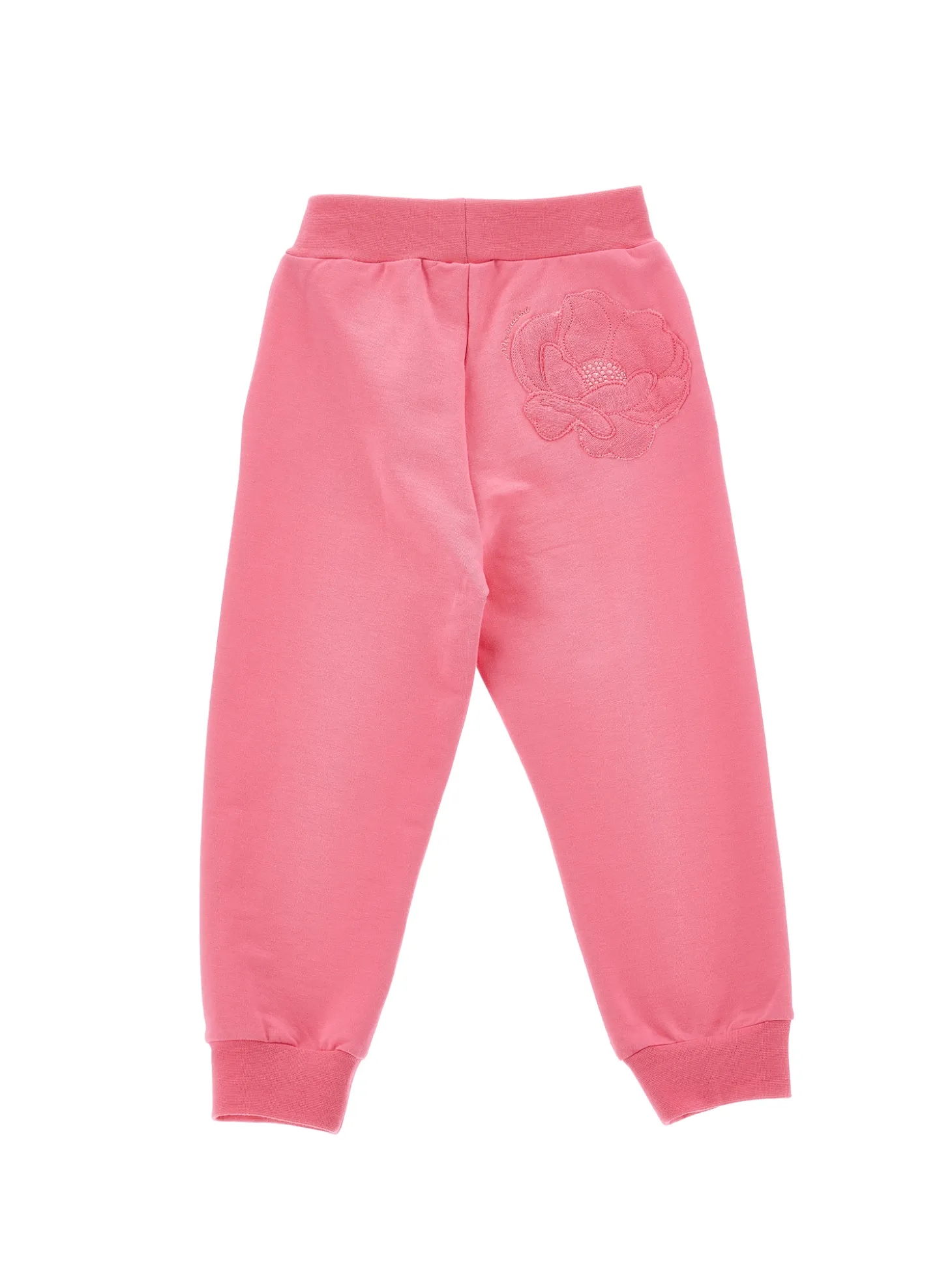 Jogger ricamo anemoni