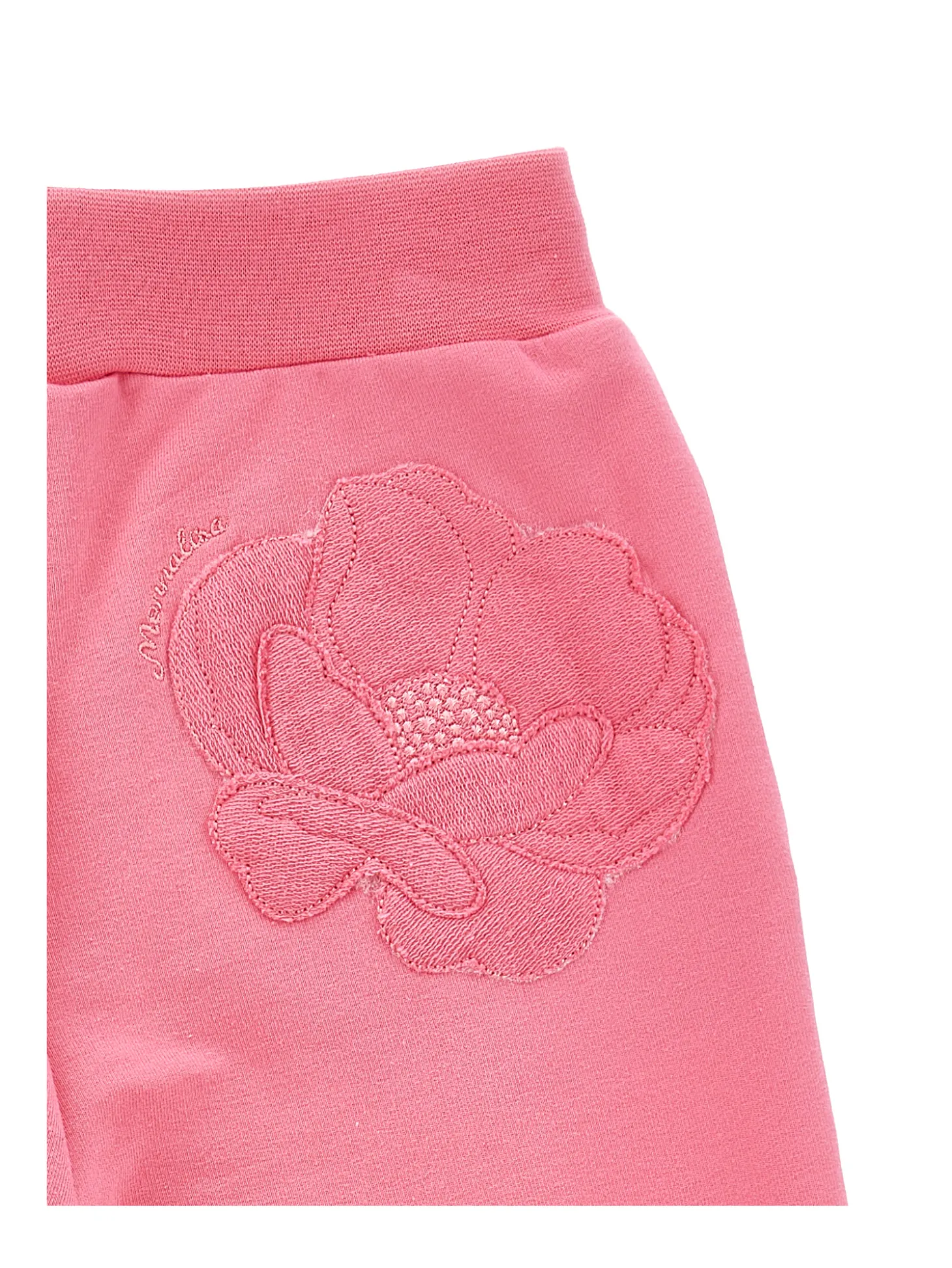 Jogger ricamo anemoni
