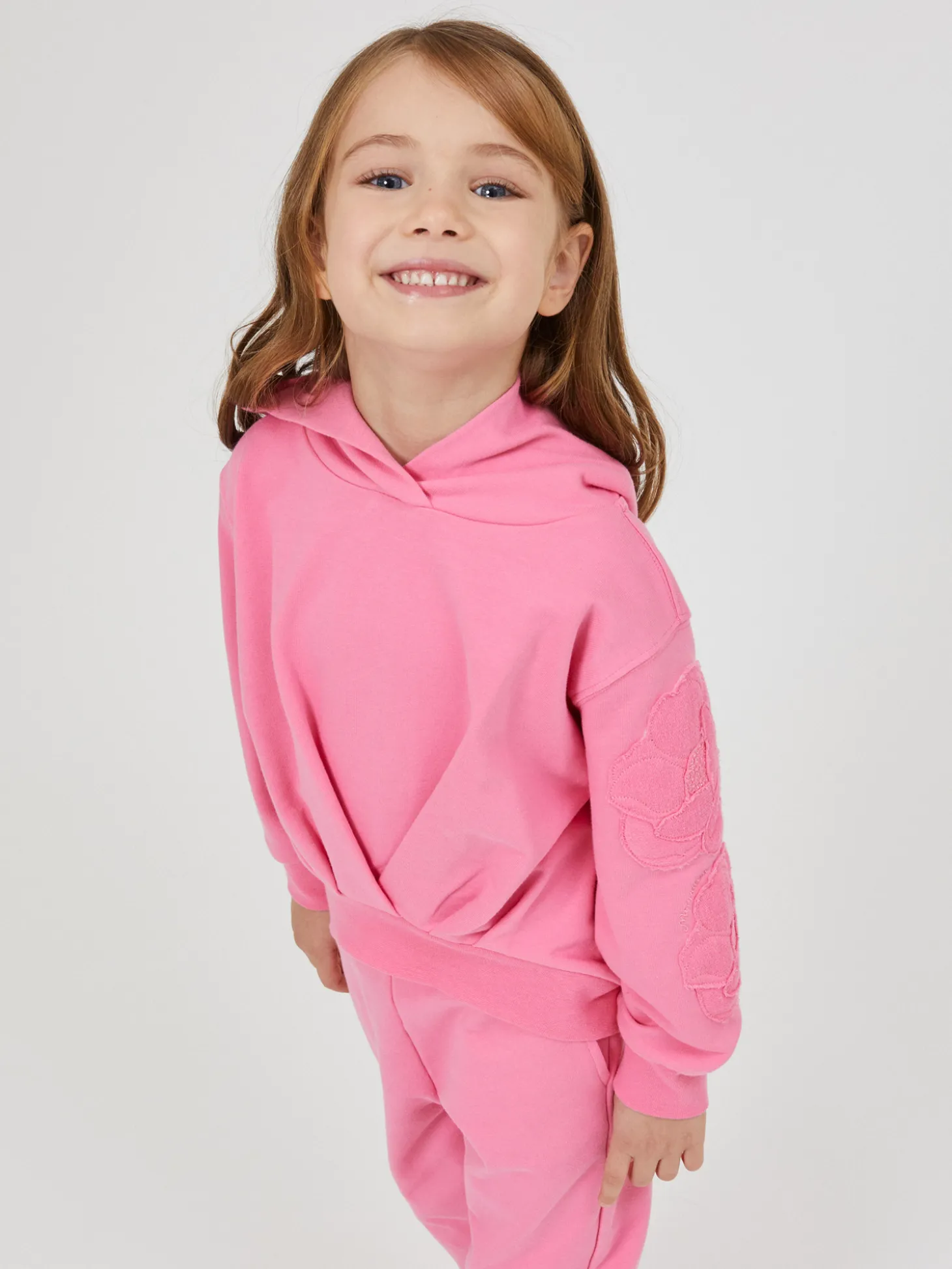 Jogger ricamo anemoni