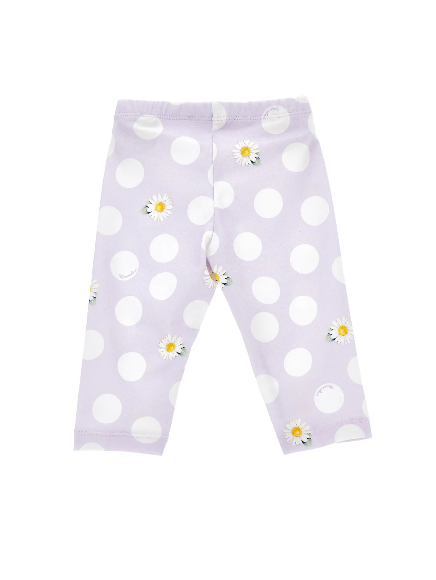 Leggings jersey margherite e pois