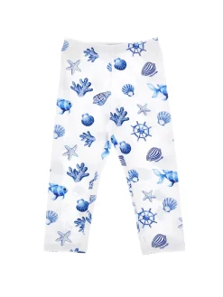 Leggings jersey stampa marine