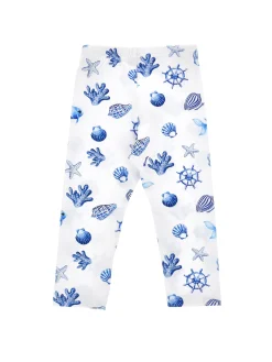 Leggings jersey stampa marine