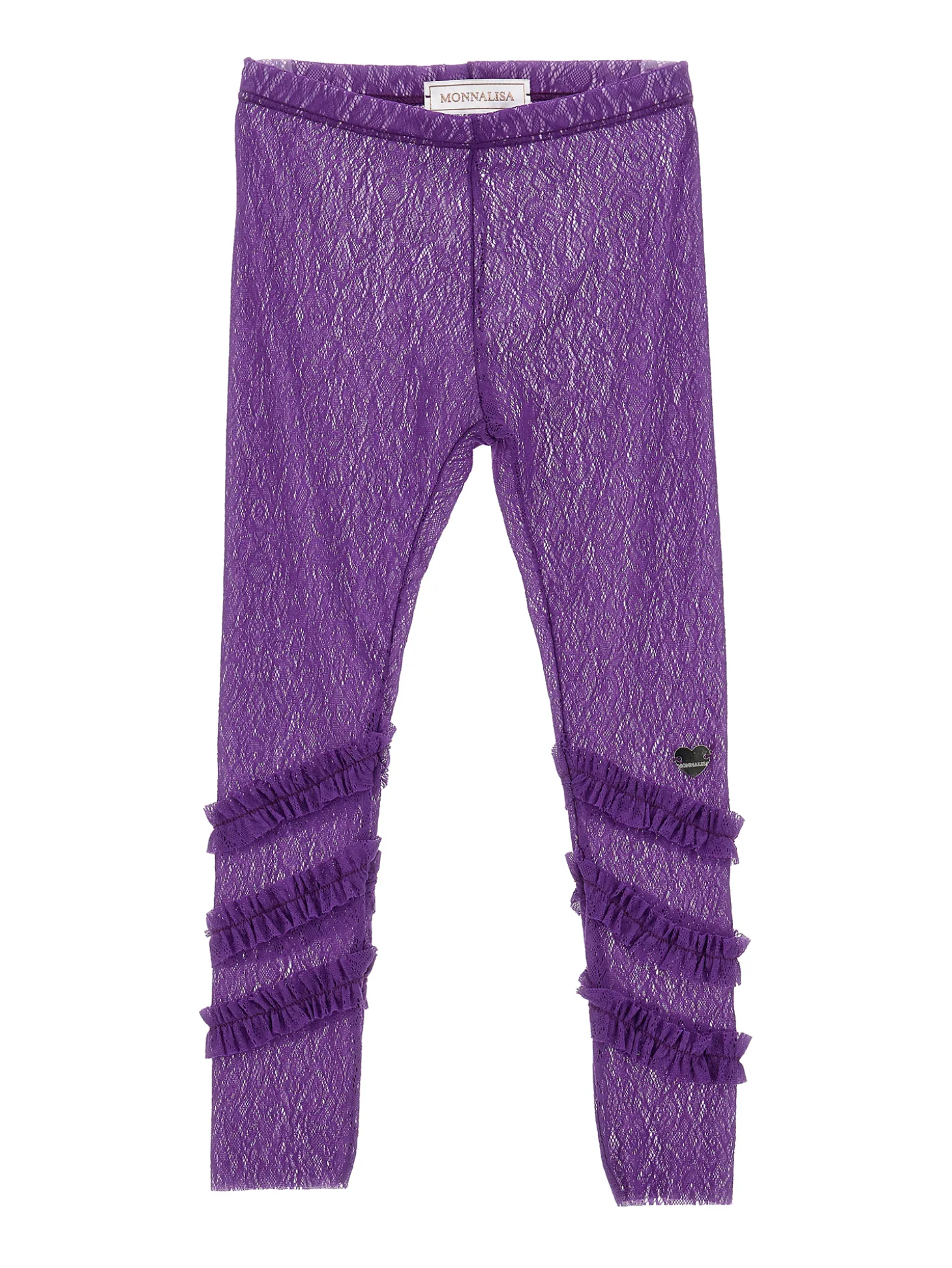 Leggings pizzo con rouches