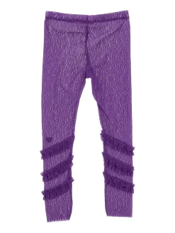 Leggings pizzo con rouches