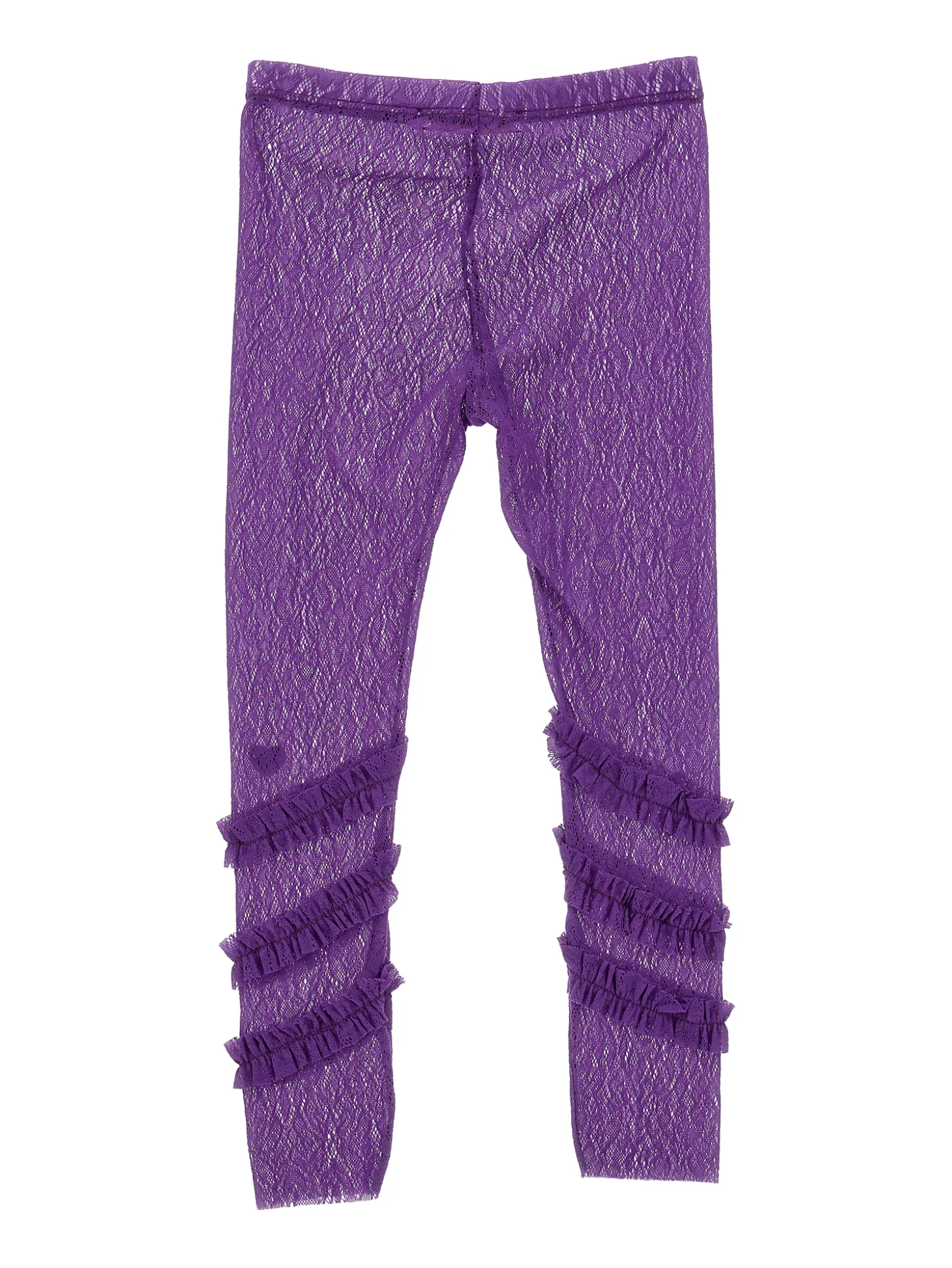 Leggings pizzo con rouches