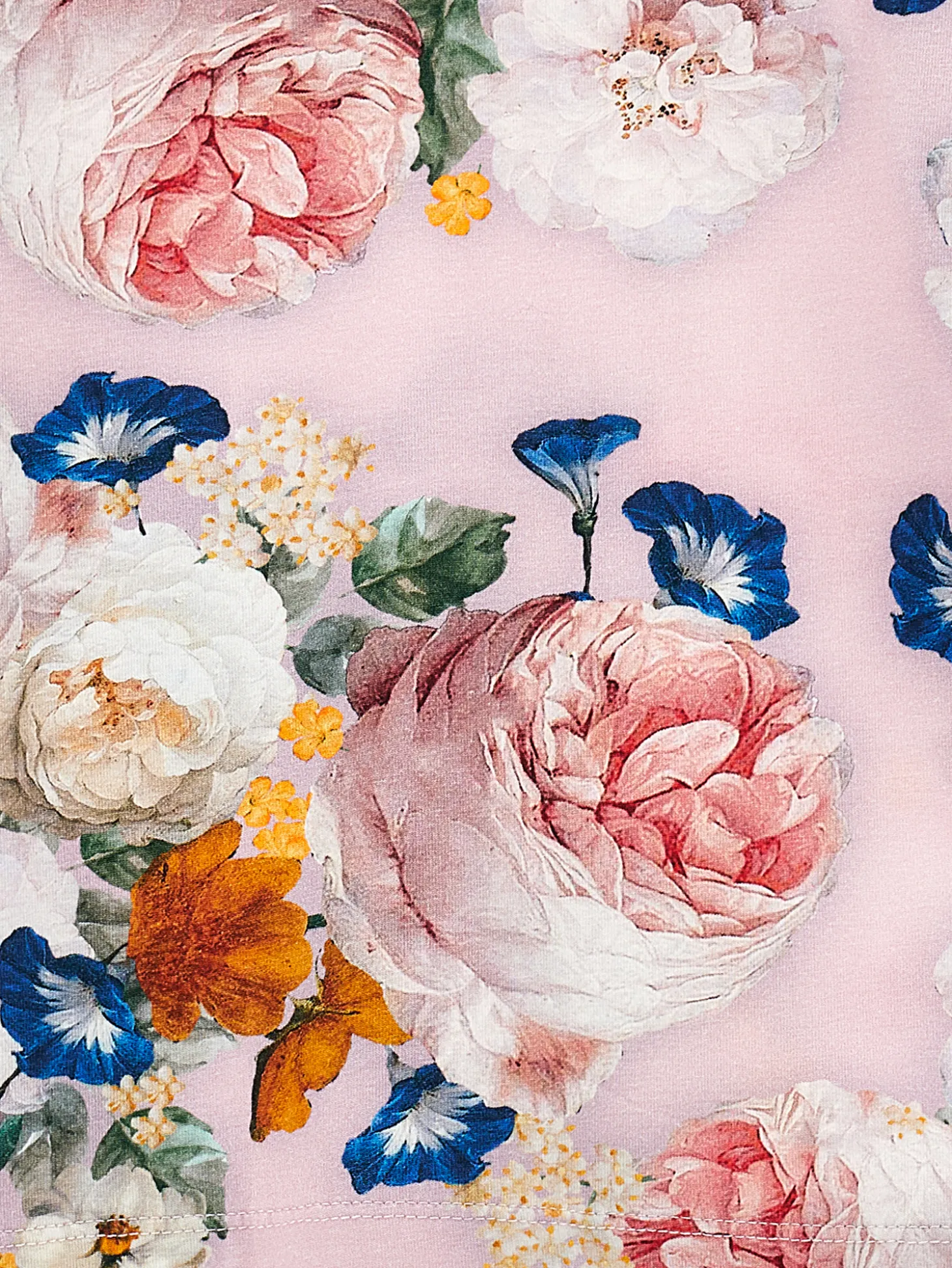 Lupetto jersey stampa rose