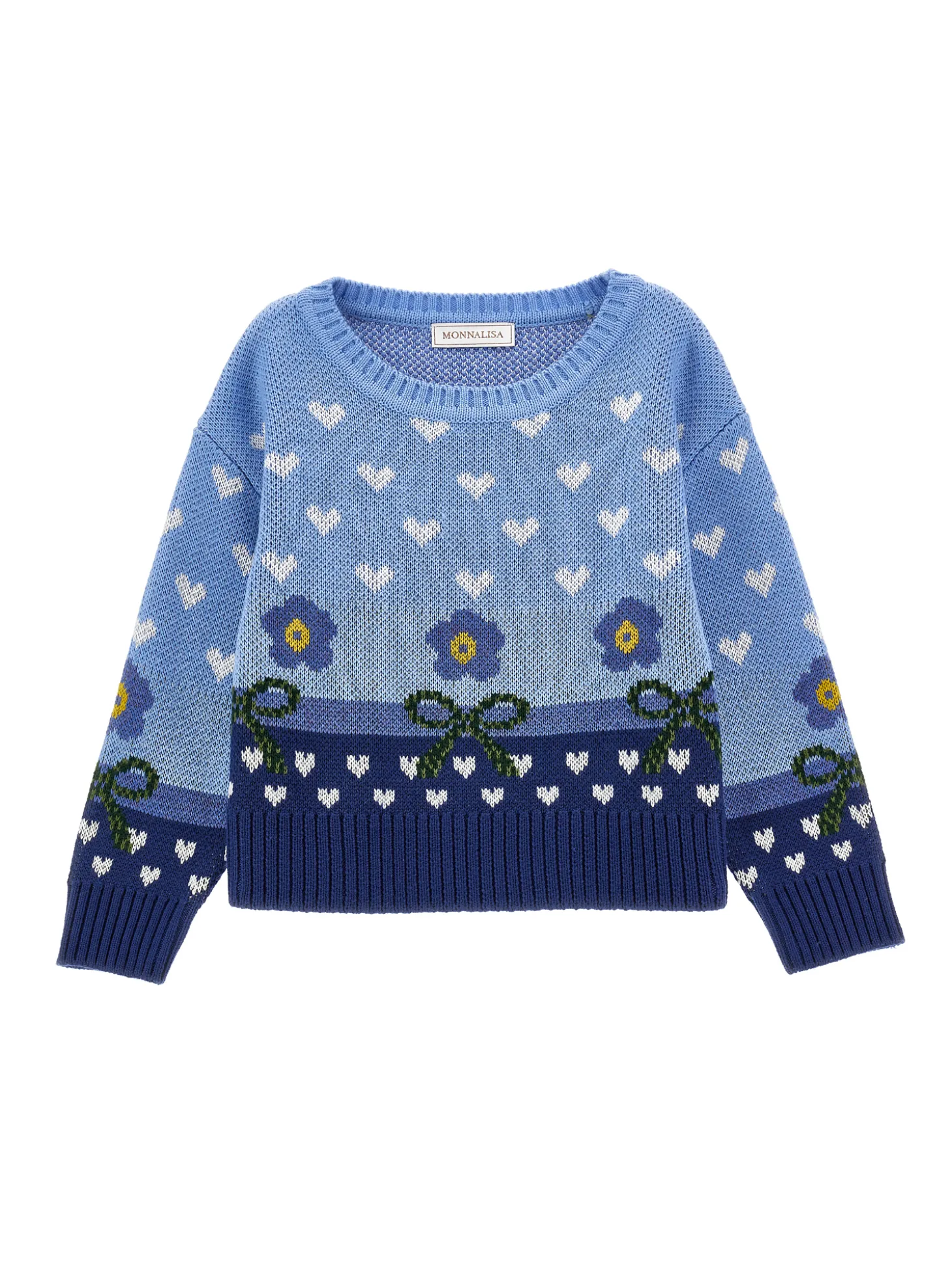 Maglia jacquard a cuori