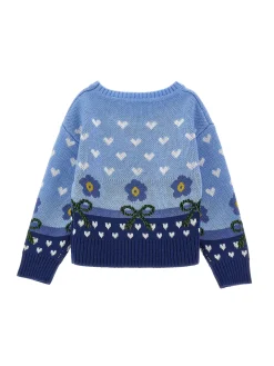 Maglia jacquard a cuori