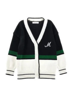 Maxi cardigan a bande colorate