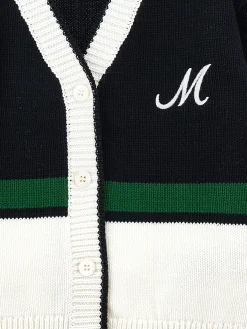 Maxi cardigan a bande colorate
