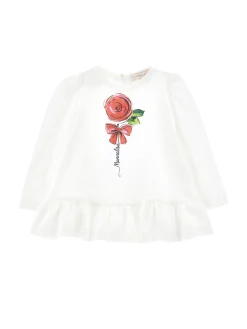 Maxi t shirt jersey stampa rosa