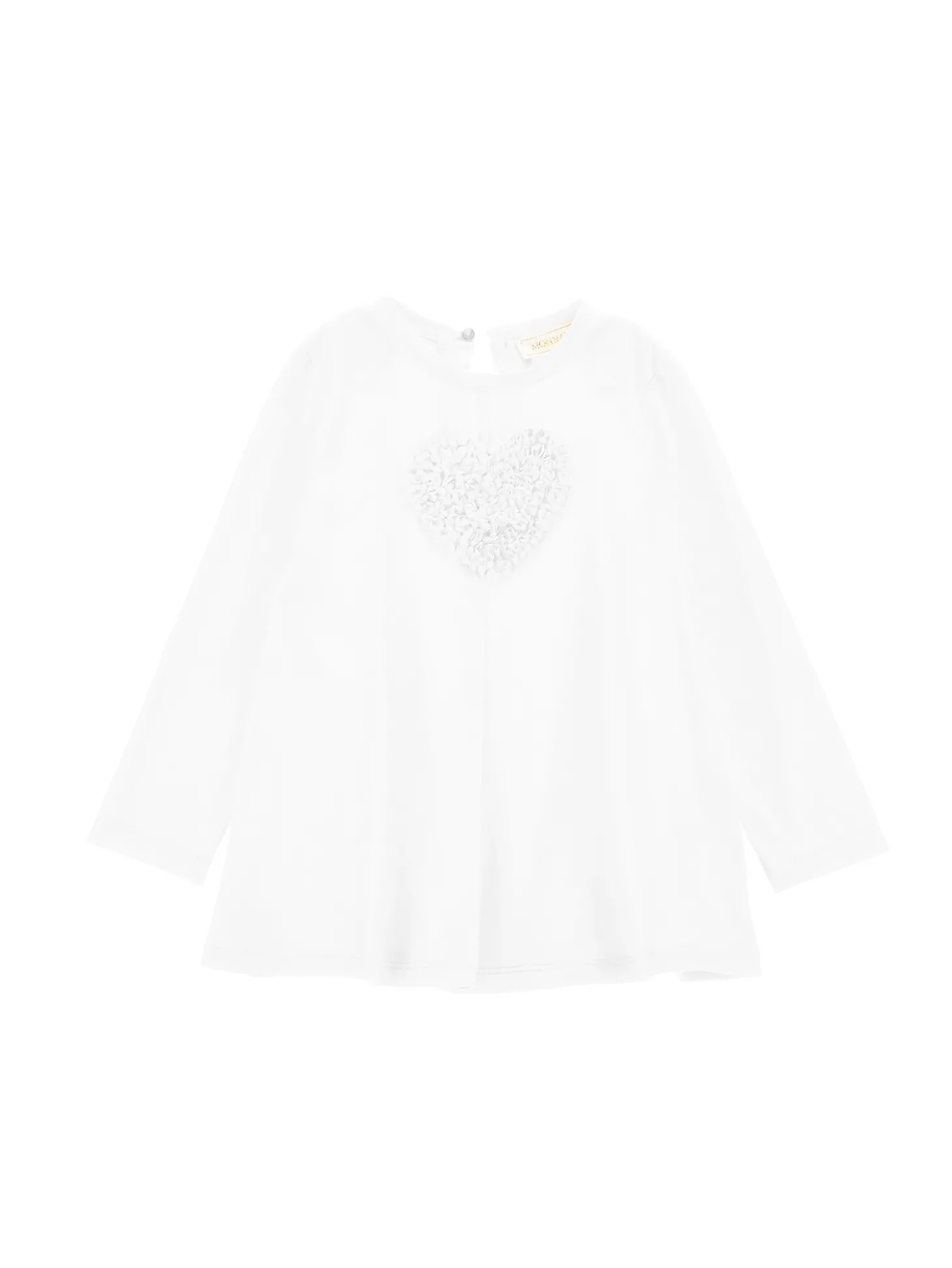 Maxi t-shirt con cuore rouches