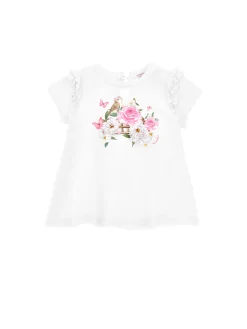 Maxi t-shirt con rouches