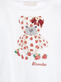 Maxi t-shirt con teddy strass