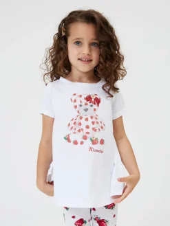 Maxi t-shirt con teddy strass