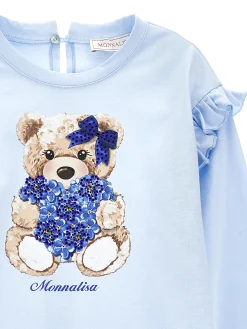 Maxi t-shirt orsetta e strass