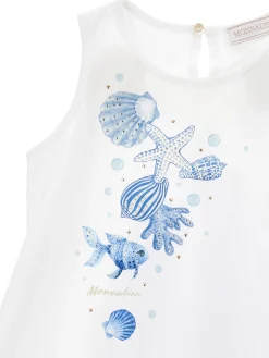 Maxi t-shirt smanicata strass