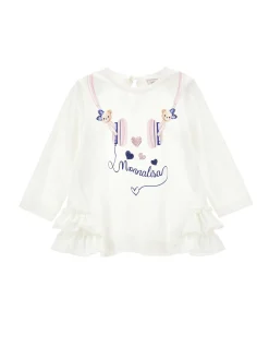 Maxi t-shirt stampa cuffietta