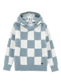 Maxipull garzato con cappuccio