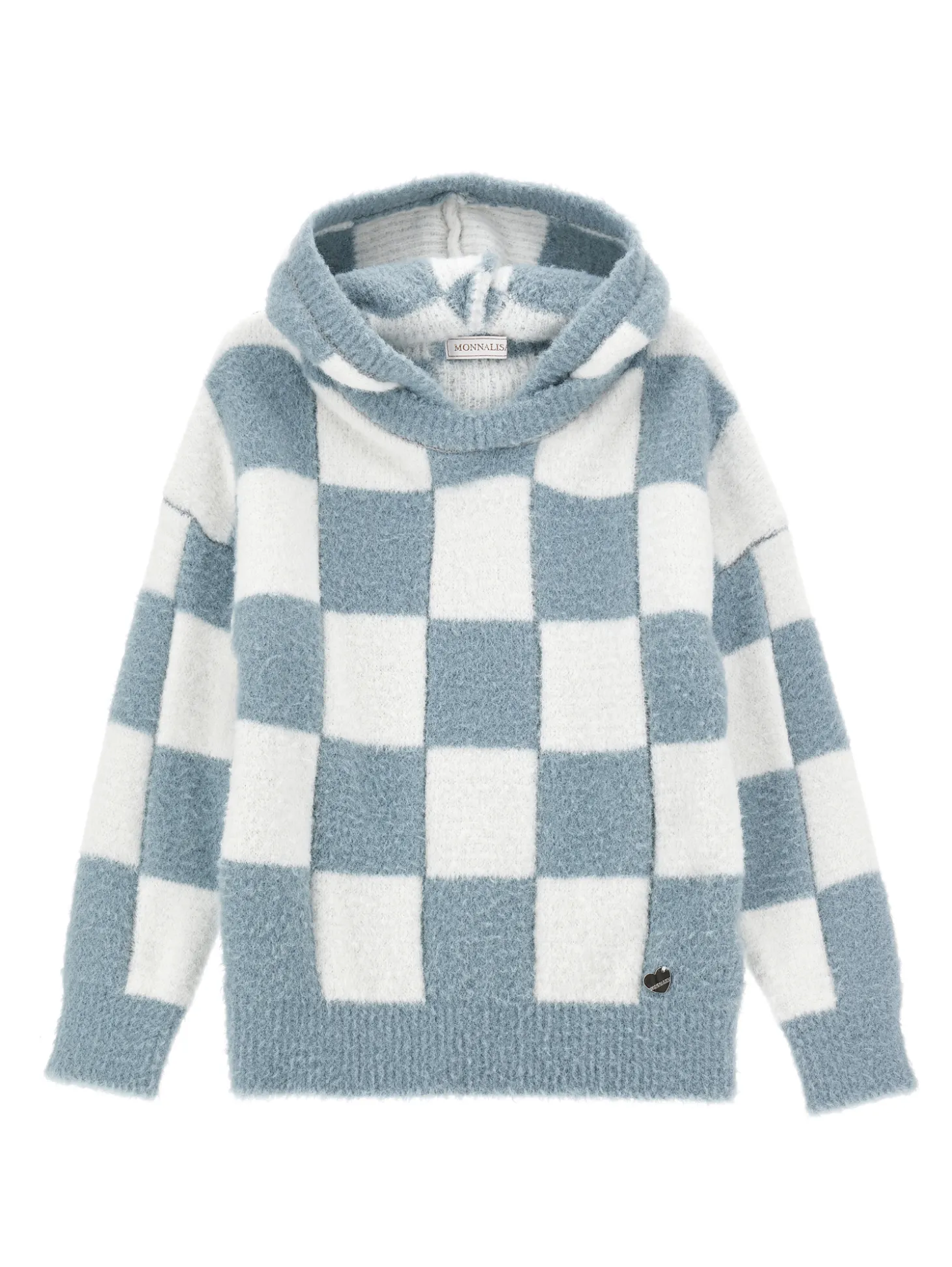 Maxipull garzato con cappuccio