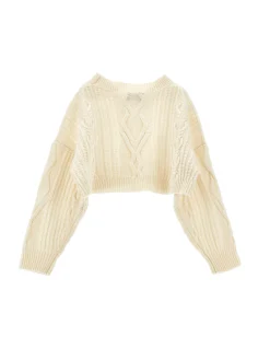 Mini pull trecce irlandese