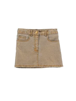 Minigonna denim laminato