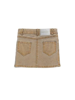 Minigonna denim laminato