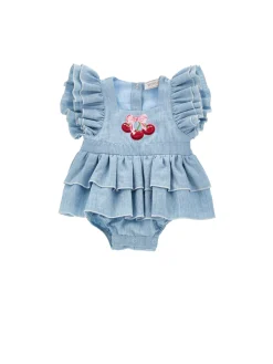 Pagliaccetto chambray con galette